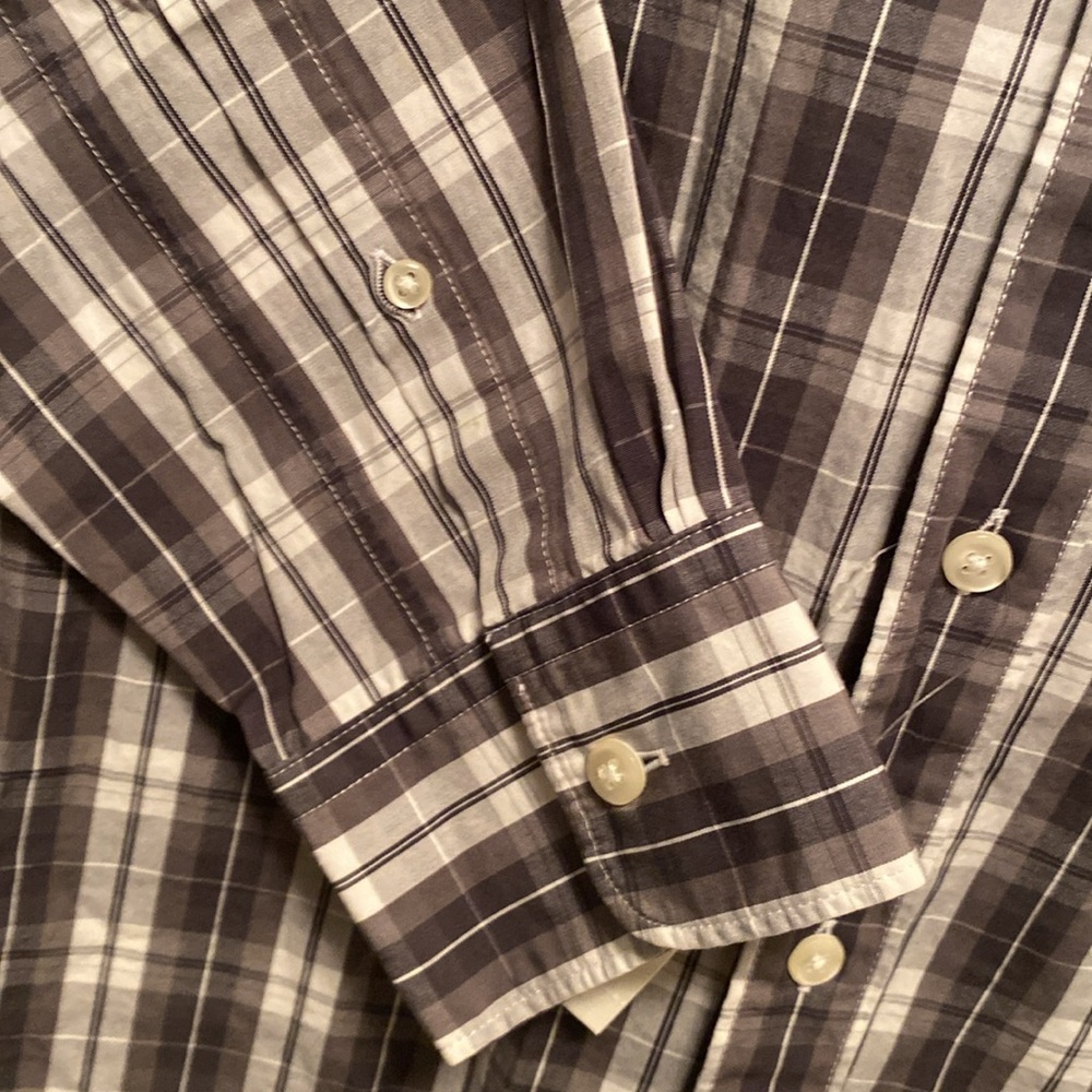 Brand New The Men’s Store Bloomingdale's Charcoal Patterned Shirt…size M - Picture 3 of 5